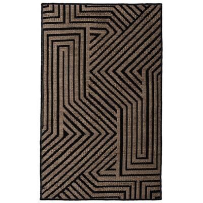 Dywan tkany Velesa 50 x 80 cm czarno-beżowy