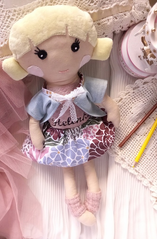 Wyjątkowa przytulanka LALA minky HAFT imię dziecka