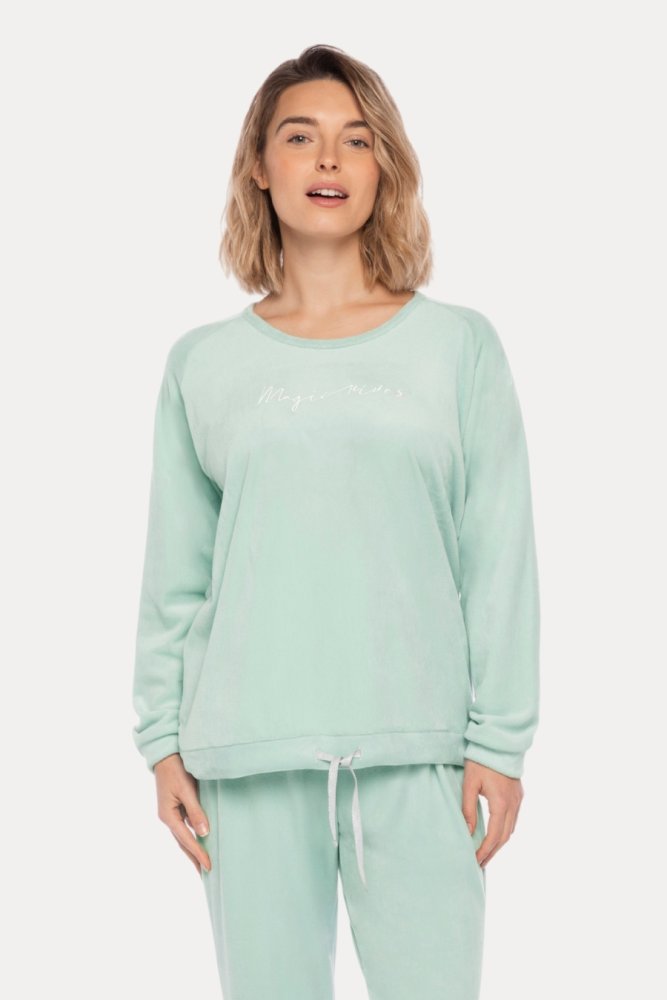 Ciepła damska piżama RAMONA M Miętowy