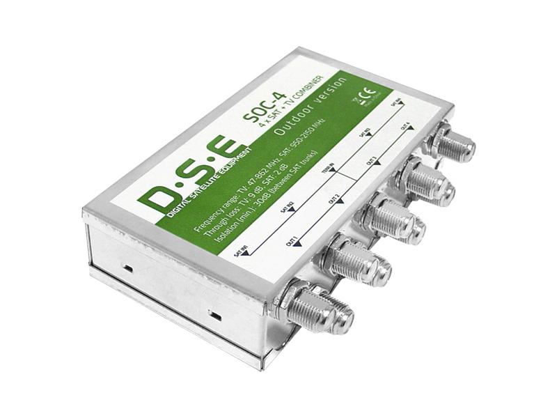 Sumator RTV/SAT x4 DSE SOC-4, zewnętrzny.