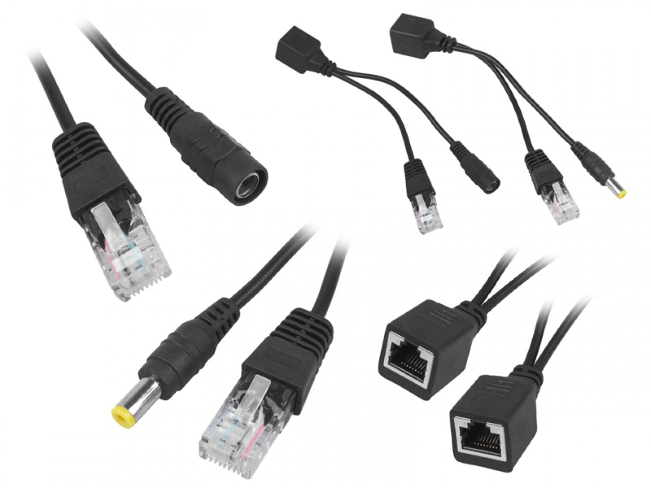 Adapter zasilania po skrętce PoE, czarny. MA E4653