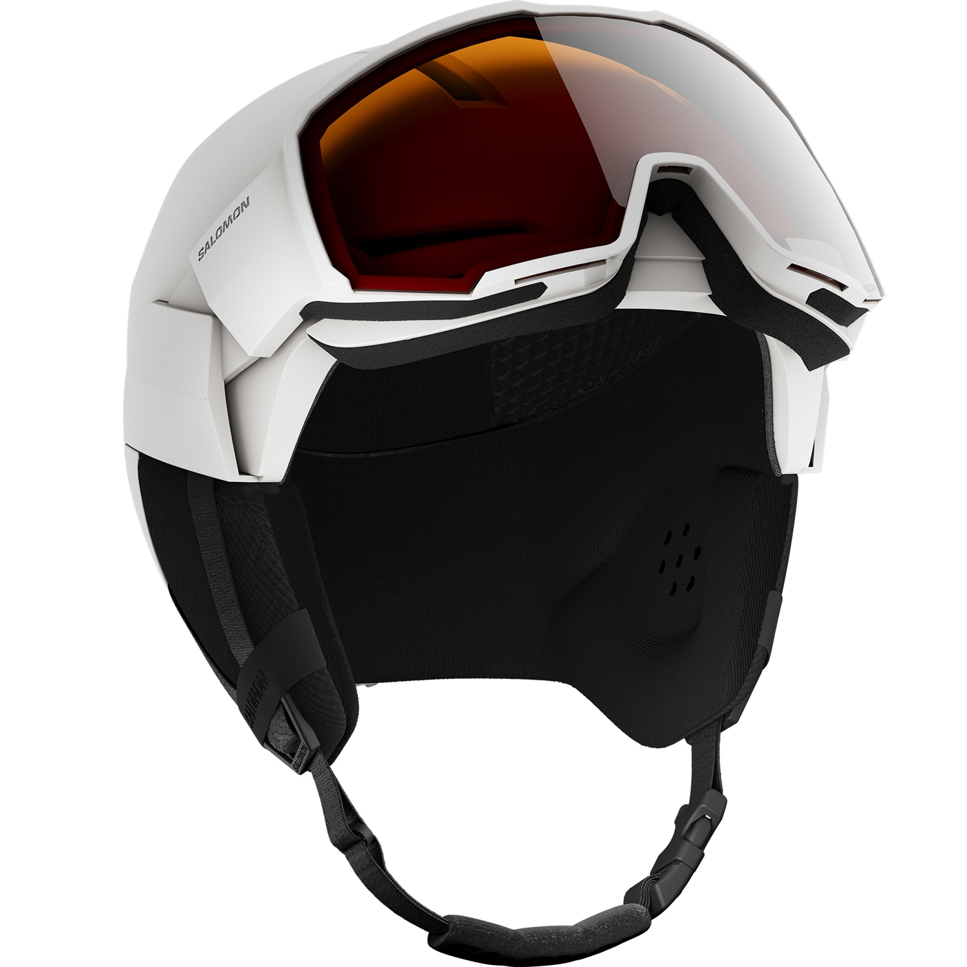 Salomon, Osmo, kask narciarski z daszkiem, biały