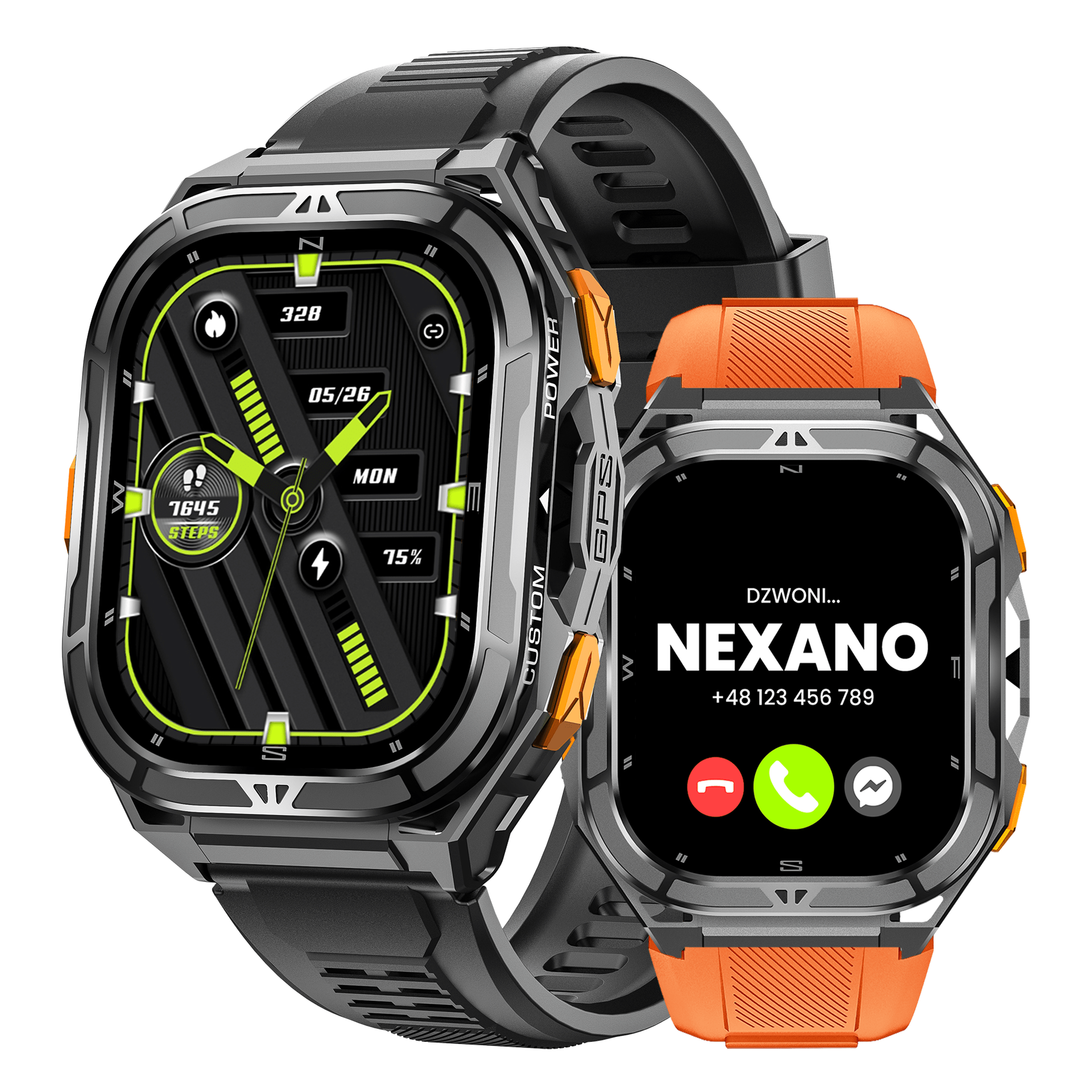 TEMU SMARTWATCH MĘSKI ZEGAREK GPS ROZMOWY SMART WATCH SPORT MENU PL