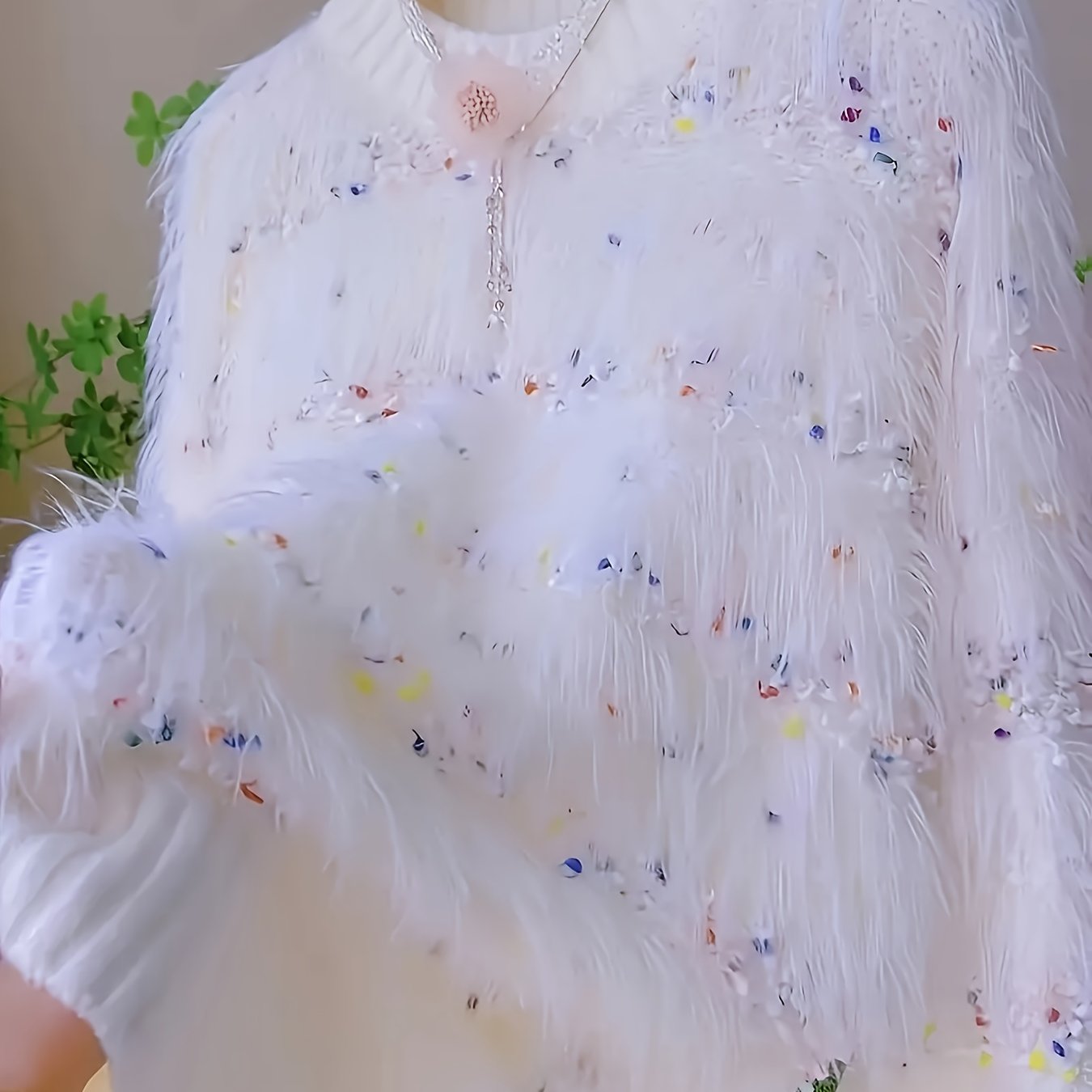 TEMU Sweter Damski Elegancki - Casualowy, Długi Rękaw z Okrągłym Dekoltem i Detalem Color-Blocking, Średnio Elastyczny, Wygodny na Każdą Porę Roku,