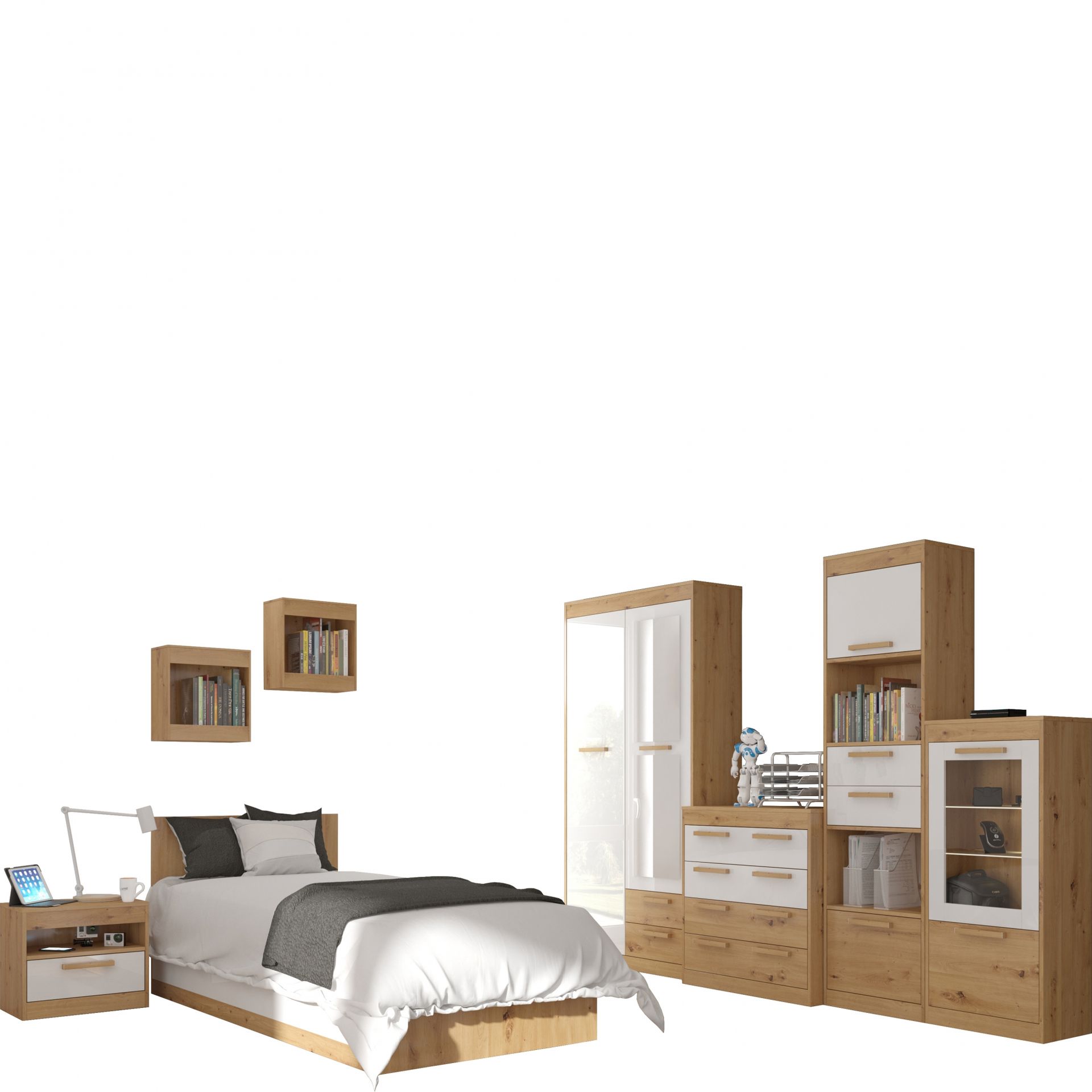 Zestaw Mebli Młodzieżowych 8 Maximus MebloCross Dąb Cremona