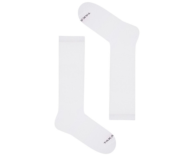 Białe sportowe skarpetki basic