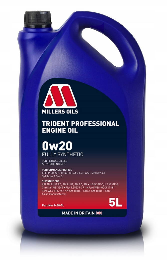 MILLERS OILS TRIDENT PROFESSIONAL 0W20 5L
