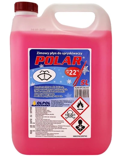 POLAR PŁYN ZIMOWY DO SPRYSKIWCZY NA METANOLU -22 5L