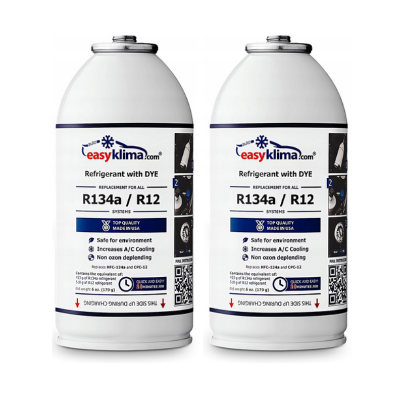 EASYKLIMA GAZ DO NABICIA KLIMATYZACJI W AUCIE Z R134A X2
