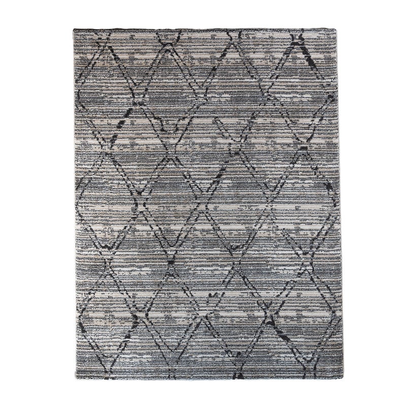 Dywan Kalabria geometryczny beżowo-grafitowy 200 x 280 cm