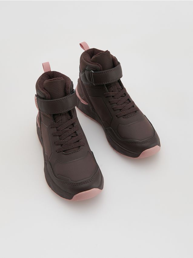 Reserved - Buty trekkingowe za kostkę - brązowy