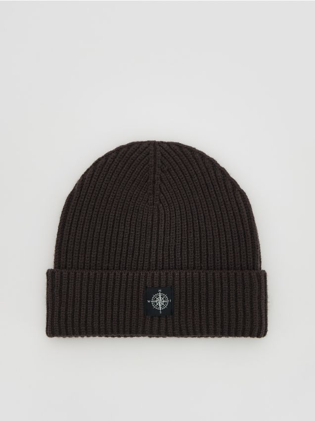 Reserved - Czapka beanie z wiskozą - ciemnoszary