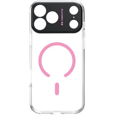 Etui CASE&ME MagColor do Apple iPhone 17 Pro Max Przezroczysto-różowy