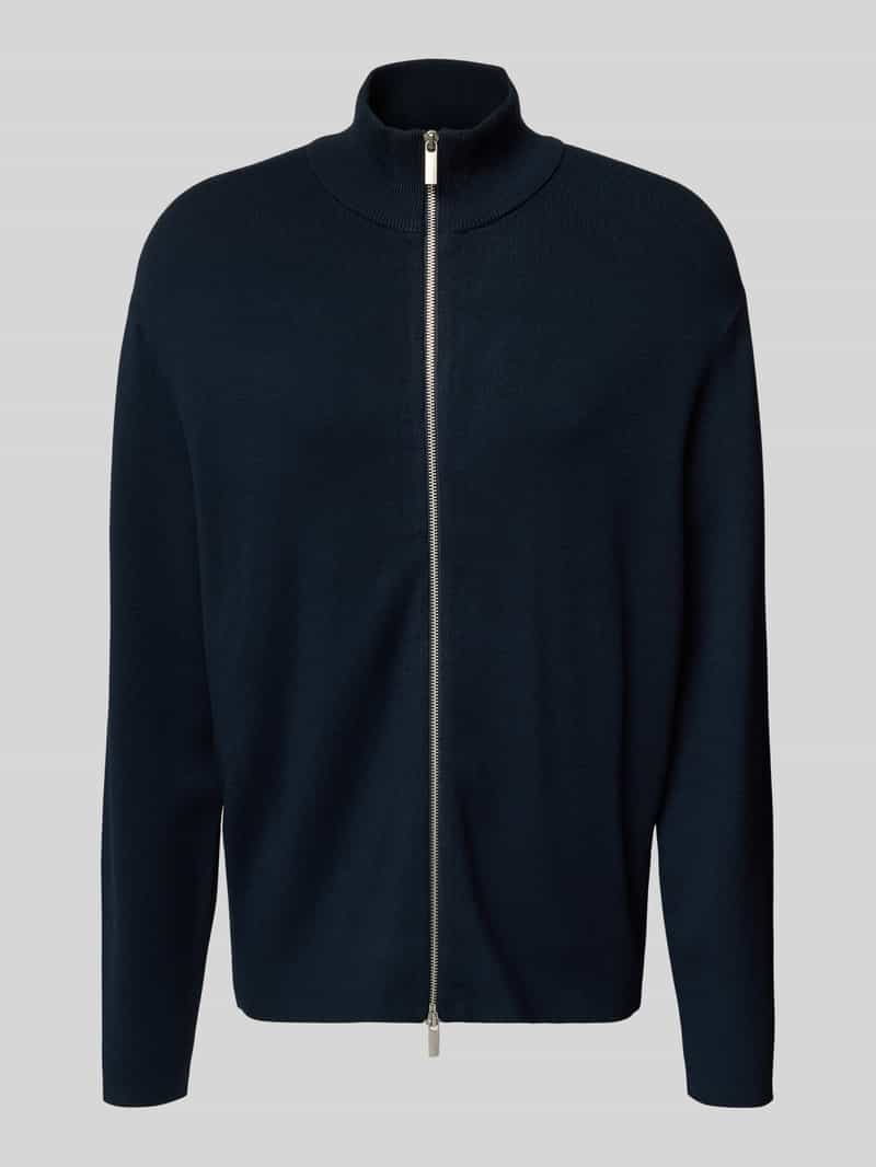 Kurtka o kroju relaxed fit z dzianiny z mieszanki wiskozy model ‘TELLER’