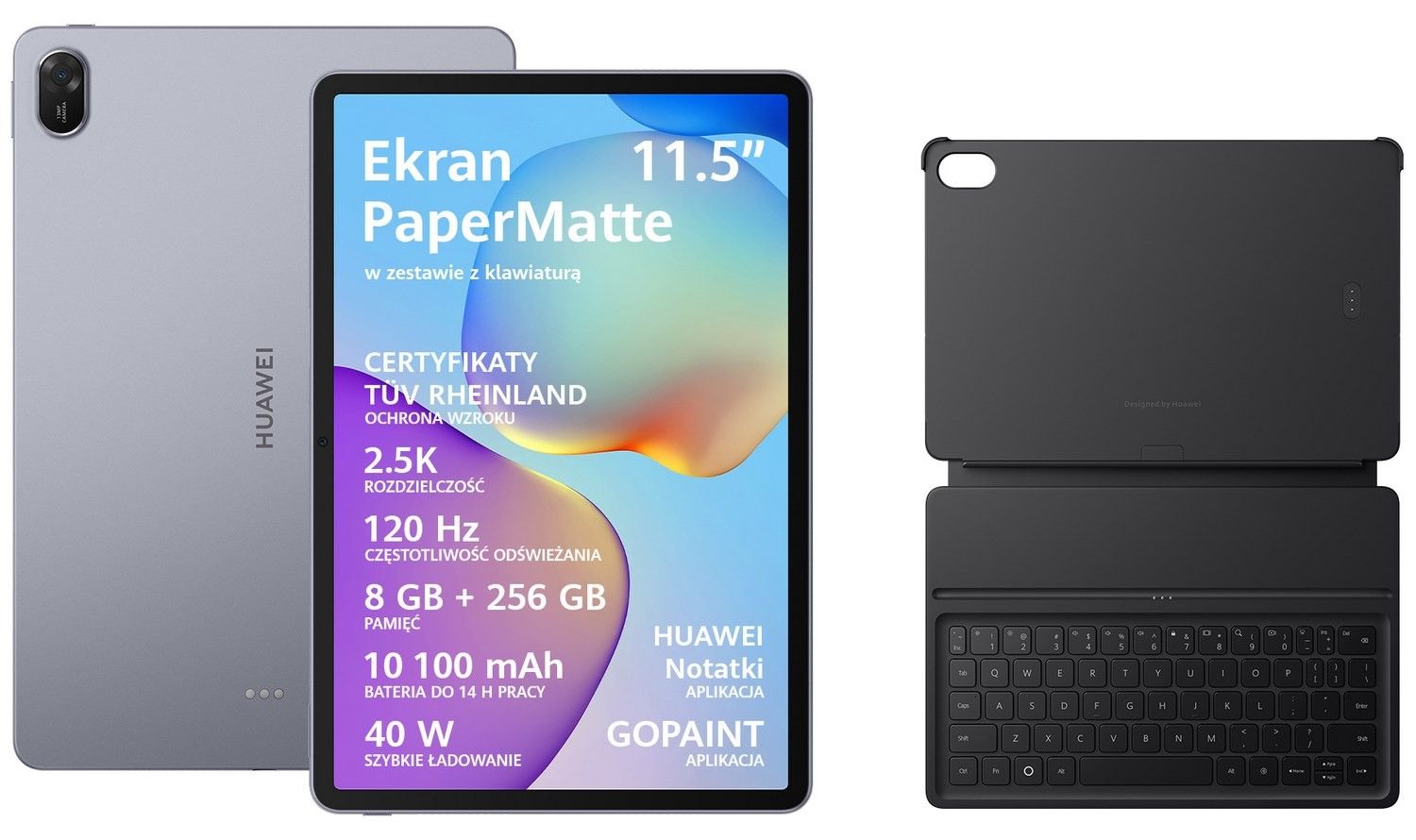 Huawei MatePad 11,5'' 2025 8/256GB WiFi szary + klawiatura Taoxingzhi-W09FK