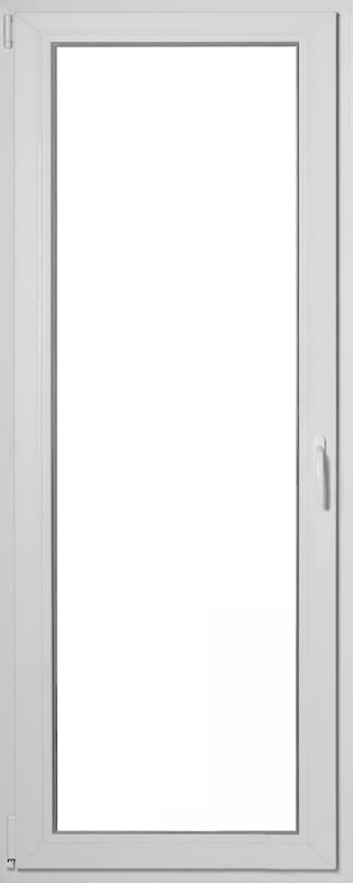 Okno PCV 3-szybowe balkonowe MD85 ANTR03 OB4 RU 865x2095 mm rozwierno-uchylne lewe antracytowe