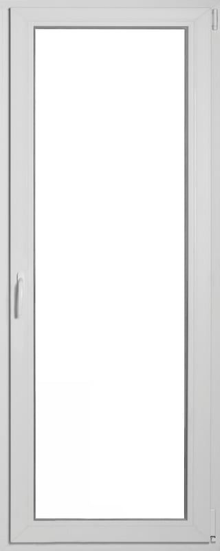 Okno PCV 3-szybowe balkonowe MD85 ANTR03 OB7 RU 865x2295 mm rozwierno-uchylne prawe antracytowe