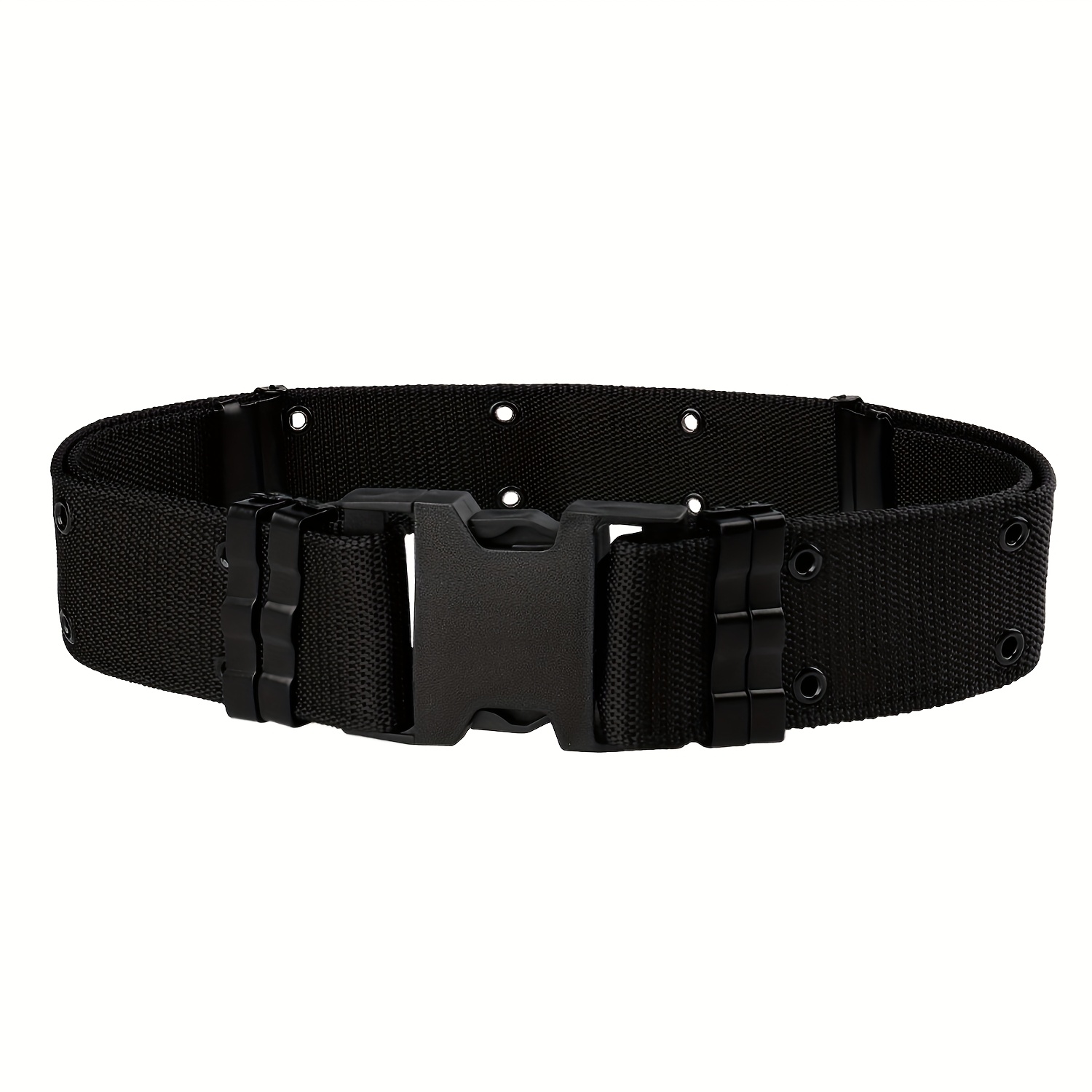 TEMU 1 szt. RUILAIBO męski pasek sportowy - czarny, zielony i beżowy płótno z plastikową klamrą, regulowany do zajęć na świeżym powietrzu, idealny