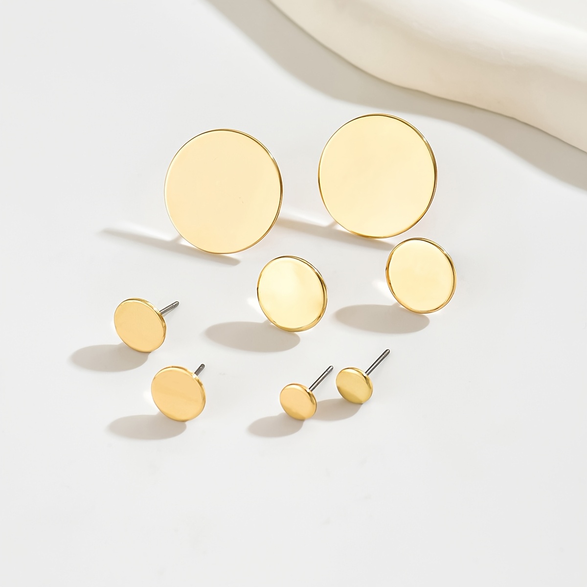 TEMU Zestaw 8 Sztuk Modnych Prostych Uroczych Kolczyków W Kształcie Okręgu, Materiał Żelazny, Codzienna Użytkowność, Kompatybilne Z Każdą Porą Roku,