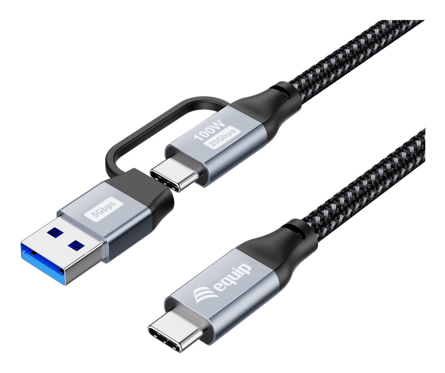 Equip 128432 kabel USB USB 3.2 Gen 2x2 2 m USB A/USB C USB C Czarny