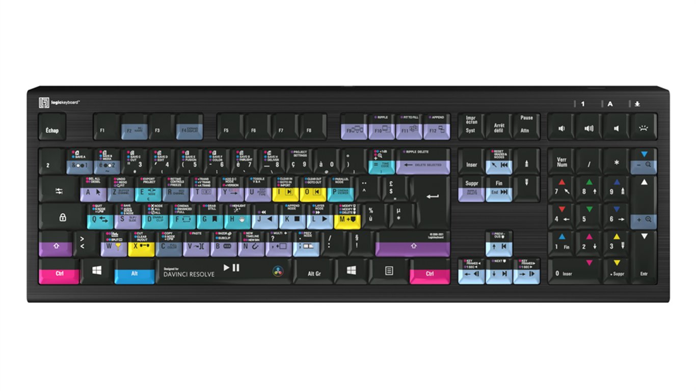 Logickeyboard ASTRA 2 USB AZERTY Francuski Czarny LKB-RESB-A2PC-FR