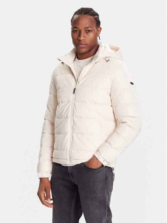 Guess Kurtka zimowa M5BL0B W2322 Écru Relaxed Fit