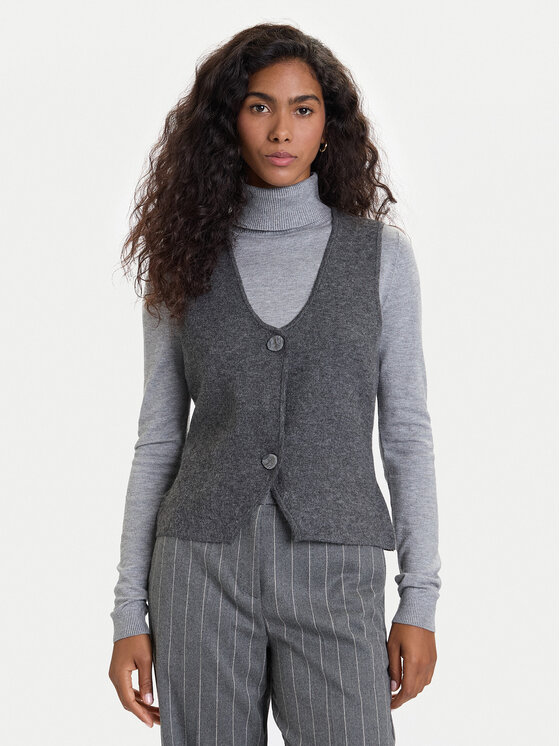 Vero Moda Kamizelka Brisa 10334682 Szary Regular Fit