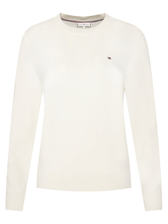 Tommy Hilfiger Sweter WW0WW44984 Biały Regular Fit