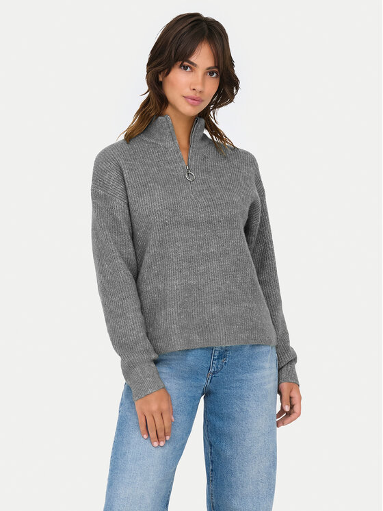ONLY Sweter Tokyo 15317865 Szary Standard Fit