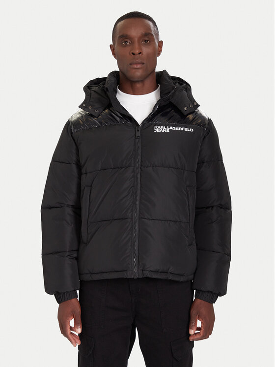 Karl Lagerfeld Jeans Kurtka zimowa A4M15031 Czarny Regular Fit