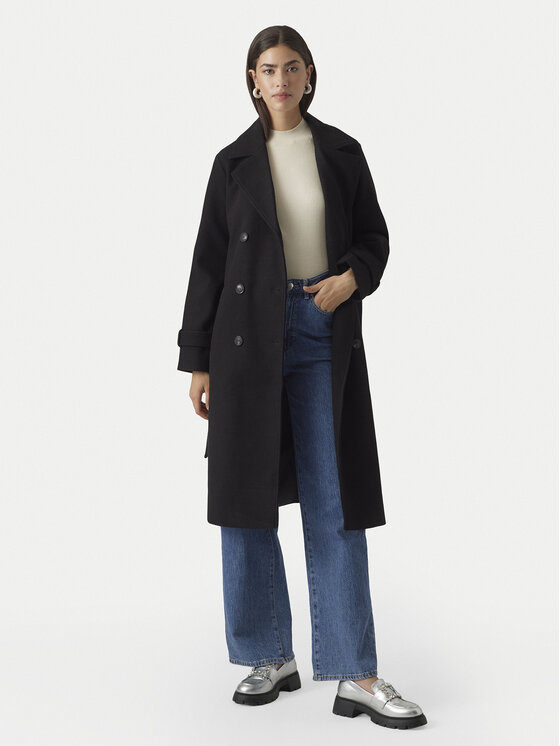 Vero Moda Płaszcz przejściowy Fortuneaya 10289870 Czarny Regular Fit