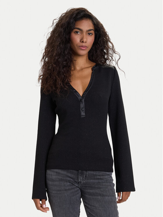 Guess Sweter W5BP15 K1162 Czarny Regular Fit