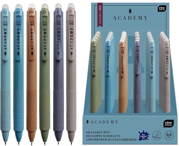 Długopis automatyczny ścieralny z gripem Academy