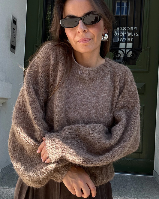 Jedwabny sweter Crafted Huzelnut malenage
