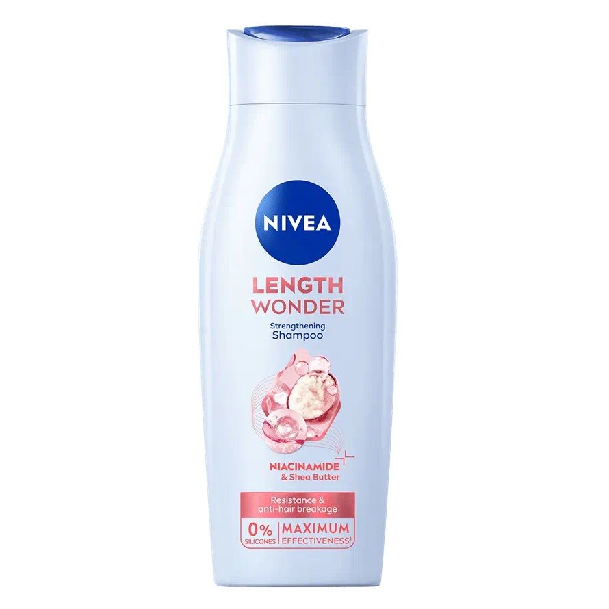 Nivea Length Wonder szampon wzmacniający z Niacynamidem i masłem Shea 400 ml