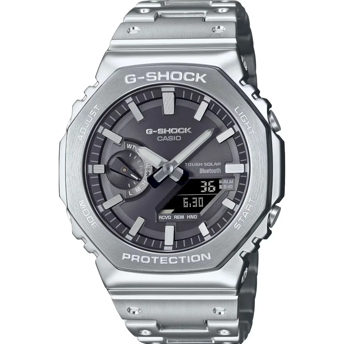 Zegarek Casio G-SHOCK 2100 Series GM-B2100SD-1AER srebrny na bransolecie