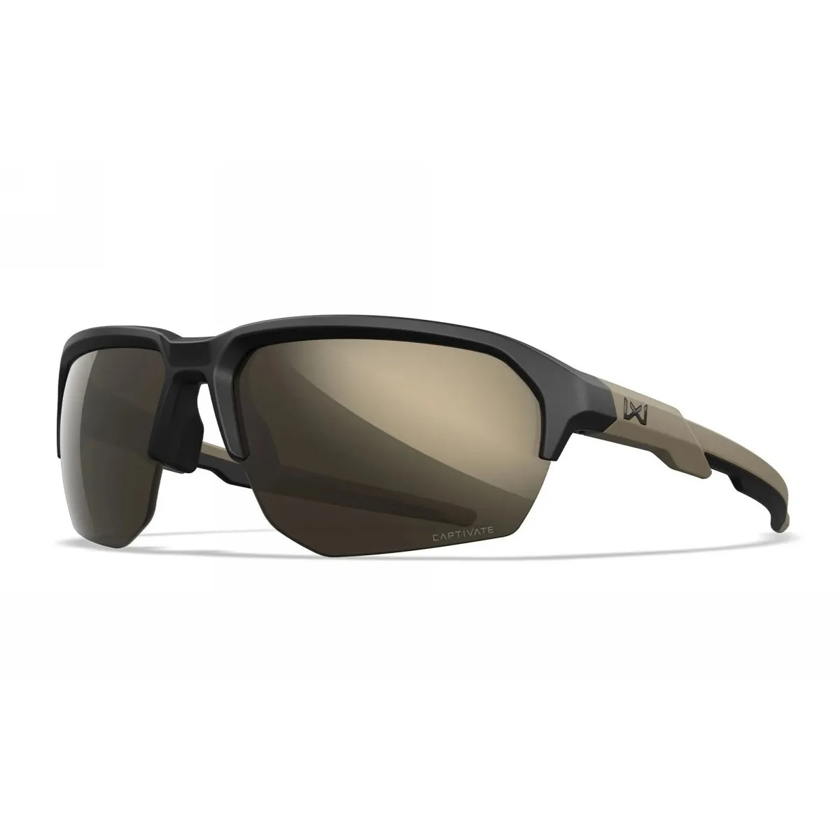 Okulary Taktyczne Wiley X JAKL Captivate Tungsten Mirror / Matte Black/Tan Frame