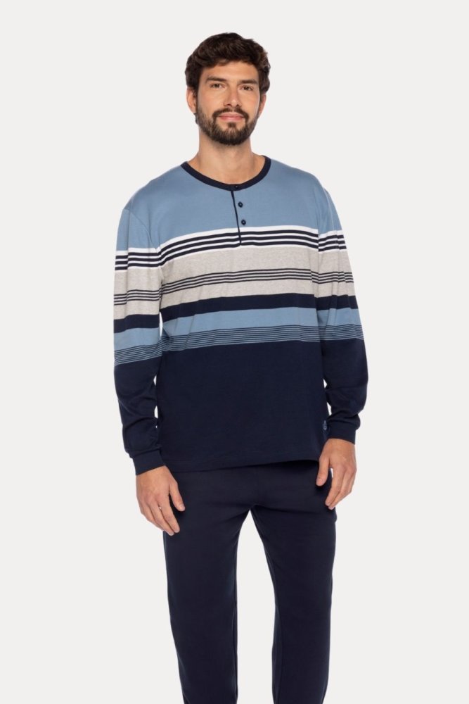 Piżama męska OSCAR L Niebieski