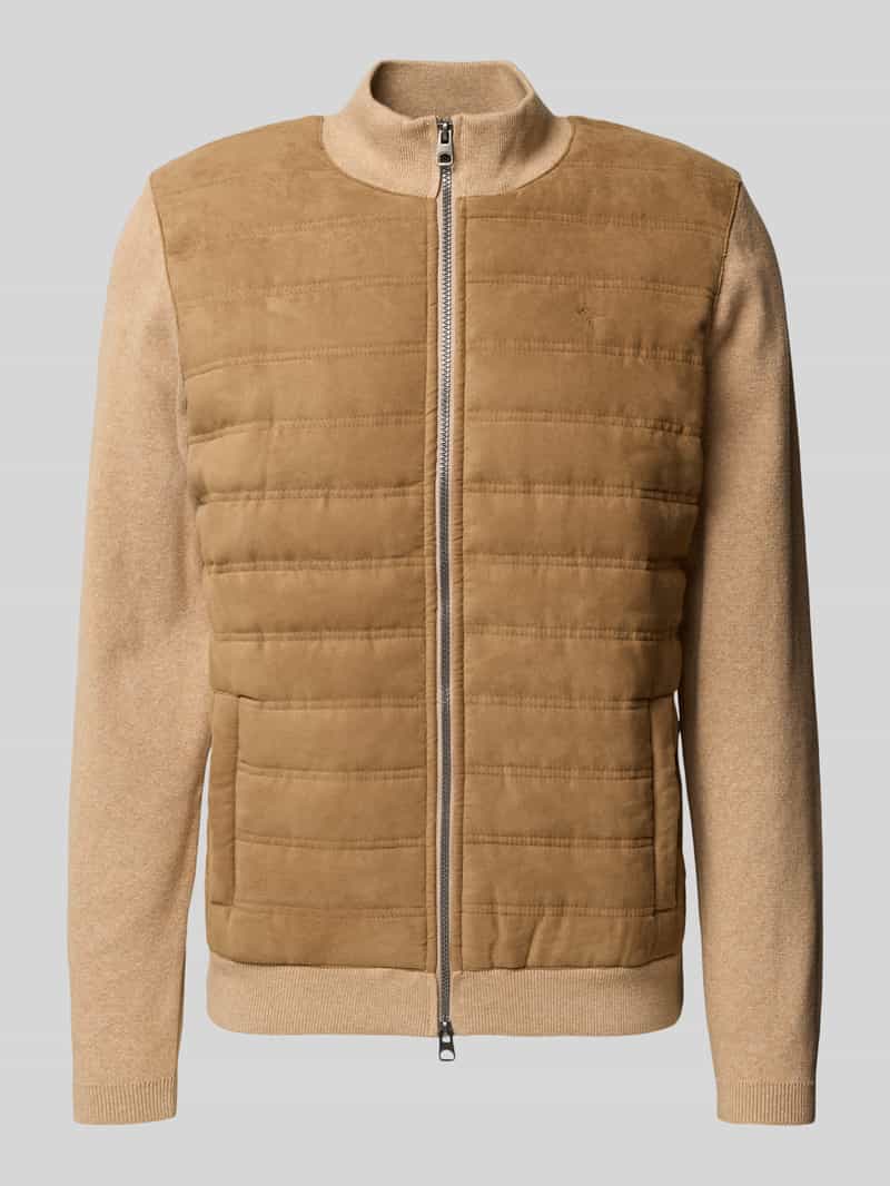 Kardigan hybrydowy zapinany na zamek błyskawiczny dwustronny