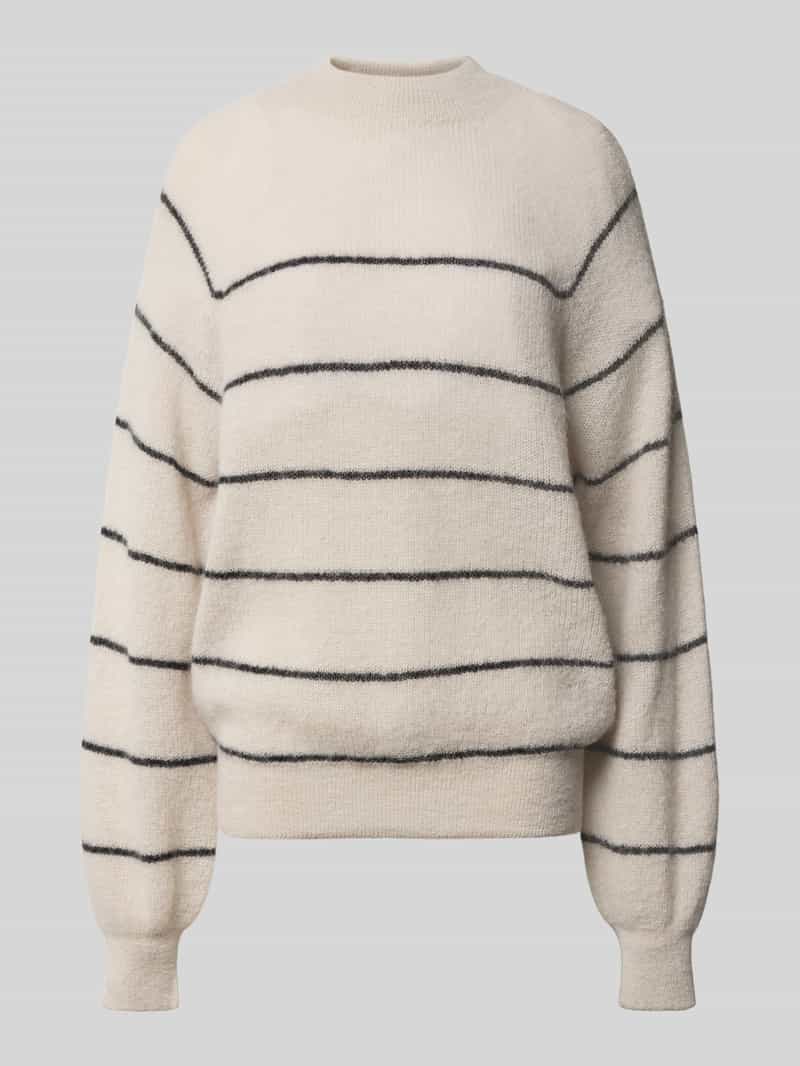 Sweter z dzianiny o kroju oversized ze stójką model ‘LARELY’