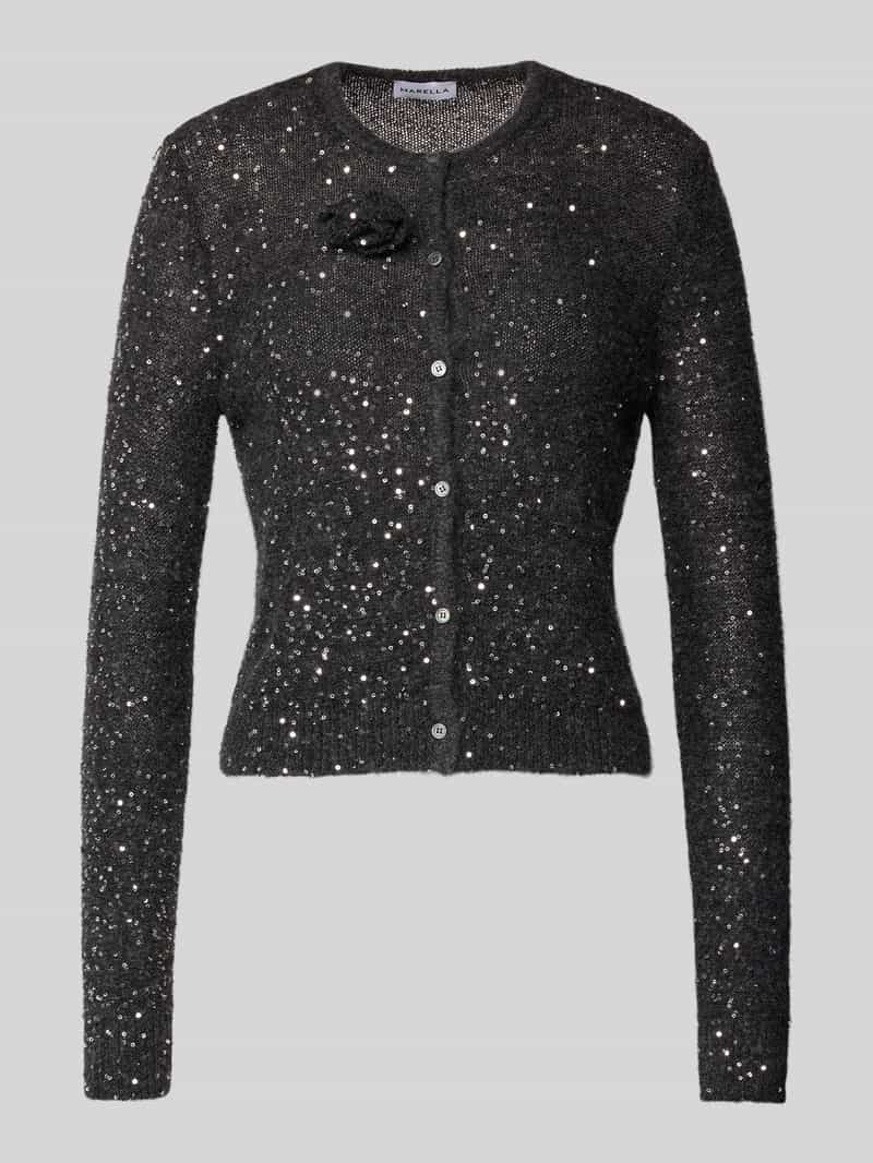 Kurtka z dzianiny z cekinami model ‘SABA1’