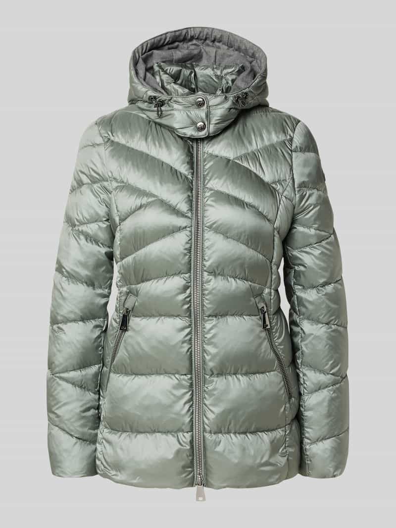 Kurtka pikowana z błyskawicznym zamkiem dwustronnym