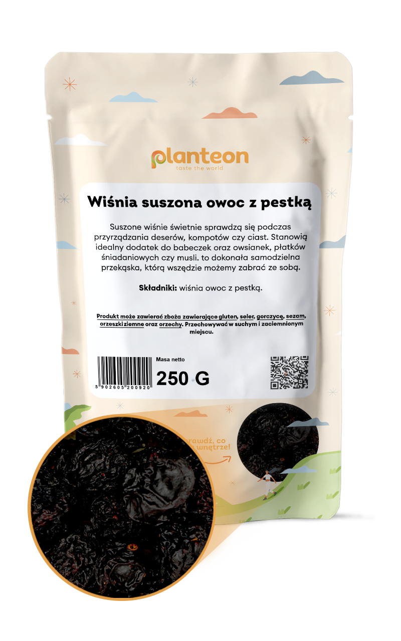 Wiśnia suszona owoc z pestką 5kg