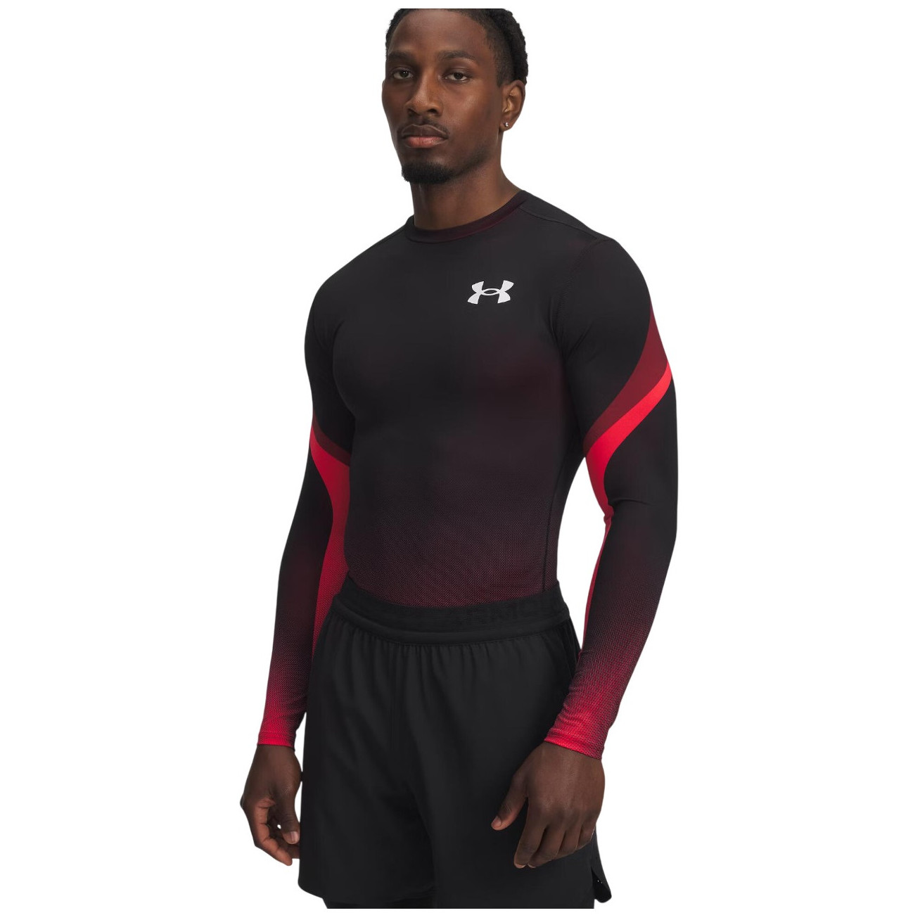 Koszulka męska Under Armour Heatgear Sub Crew Ls Rozmiar: M / Kolor: czerwony/czarny