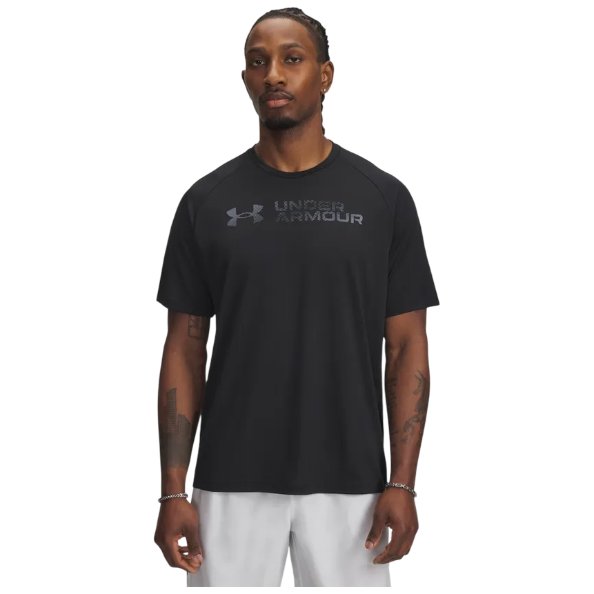 Męska koszulka Under Armour Tech Reflective SS Rozmiar: L / Kolor: czarny/szary