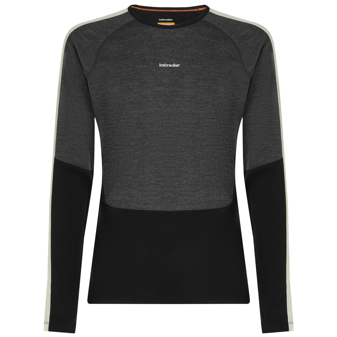 Męska koszulka Icebreaker Men Merino 200 Oasis+ LS Crewe Rozmiar: M / Kolor: szary/czarny