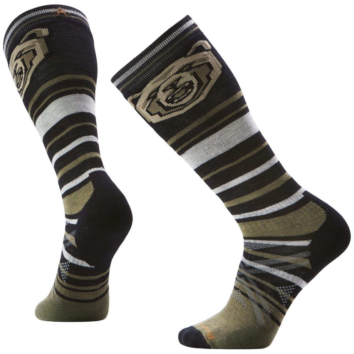 Skarpety narciarskie Smartwool Ski Full Cushion Growling Grizzly OTC Rozmiar skarpet: 38-41 / Kolor: czarny/zielony