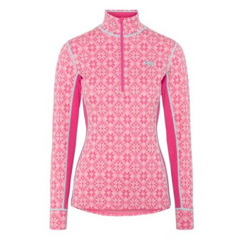 Bluza damska Kari Traa Rose Half Zip Baselayer Top Rozmiar: L / Kolor: różowy