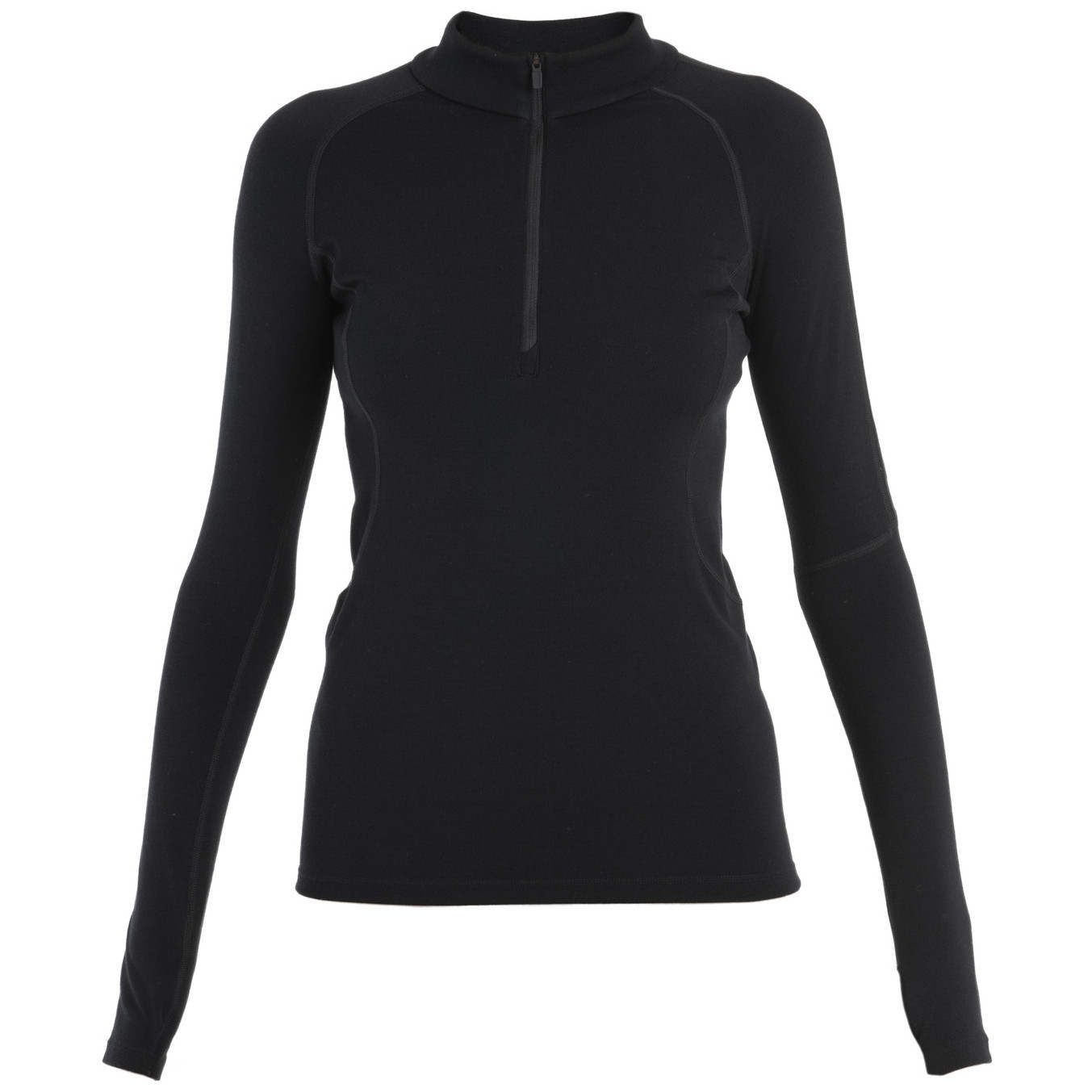 Damska koszulka Icebreaker Women 300 MerinoFine™ Polar LS Half Zip Rozmiar: L / Kolor: czarny