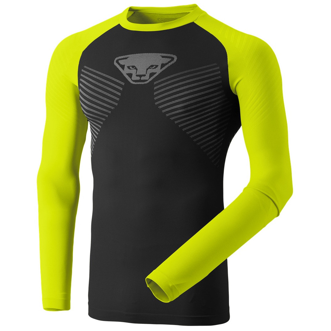 Męska koszulka Dynafit Speed Dryarn M L/S Tee Rozmiar: XXL / Kolor: czarny/żółty
